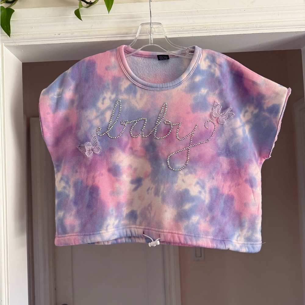 Cropped sweat muscle tee size L
